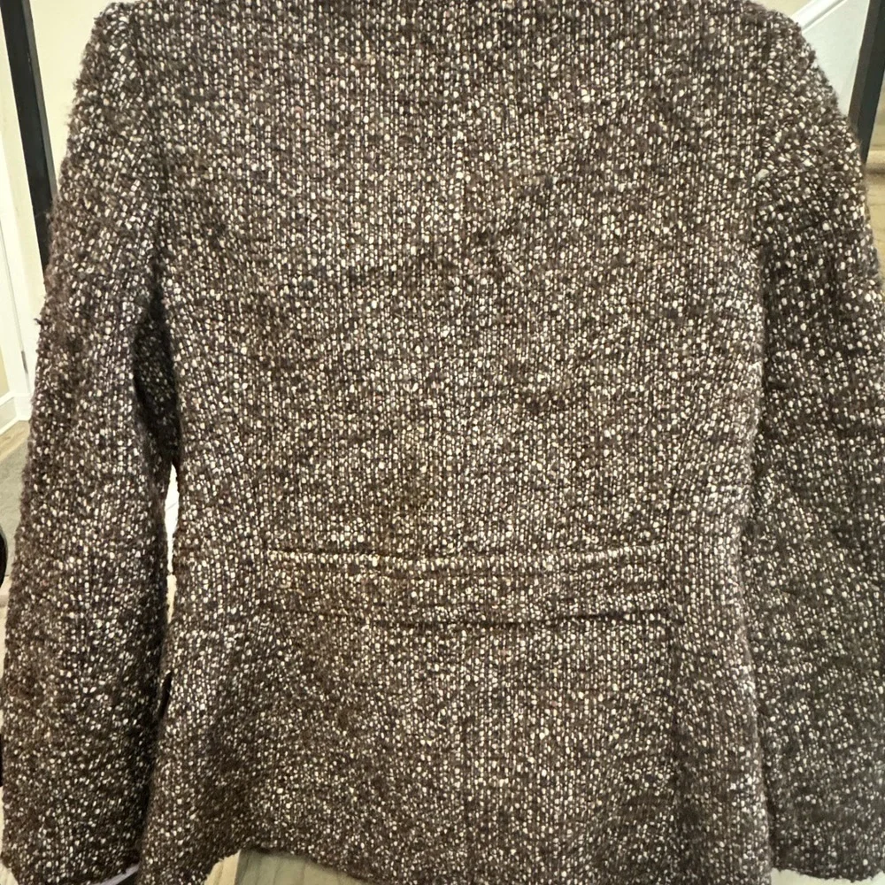 Coach Women's Textured Brown Coat/blazer